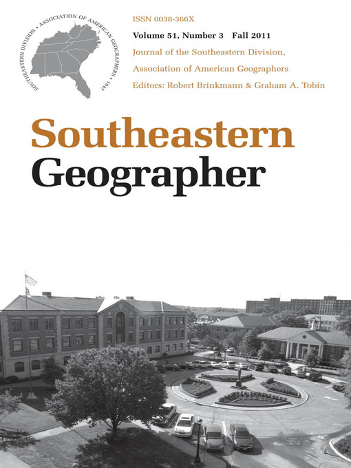 Title details for Southeastern Geographer by Robert Brinkmann - Available